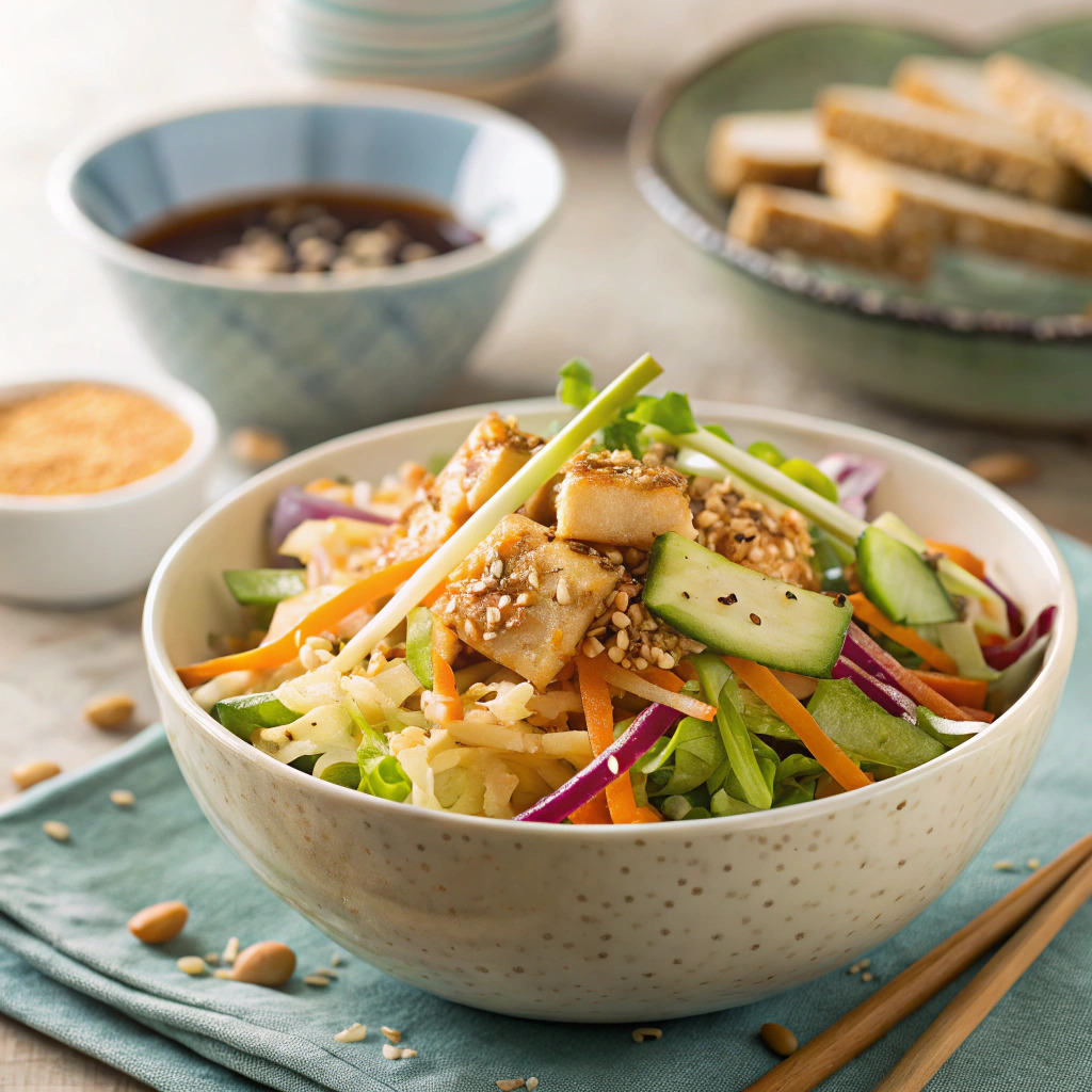 Asian Salad Recipe – Crunchy with Sesame Ginger Dressing asian salad recipe – crunchy with sesame ginger dressing image 1