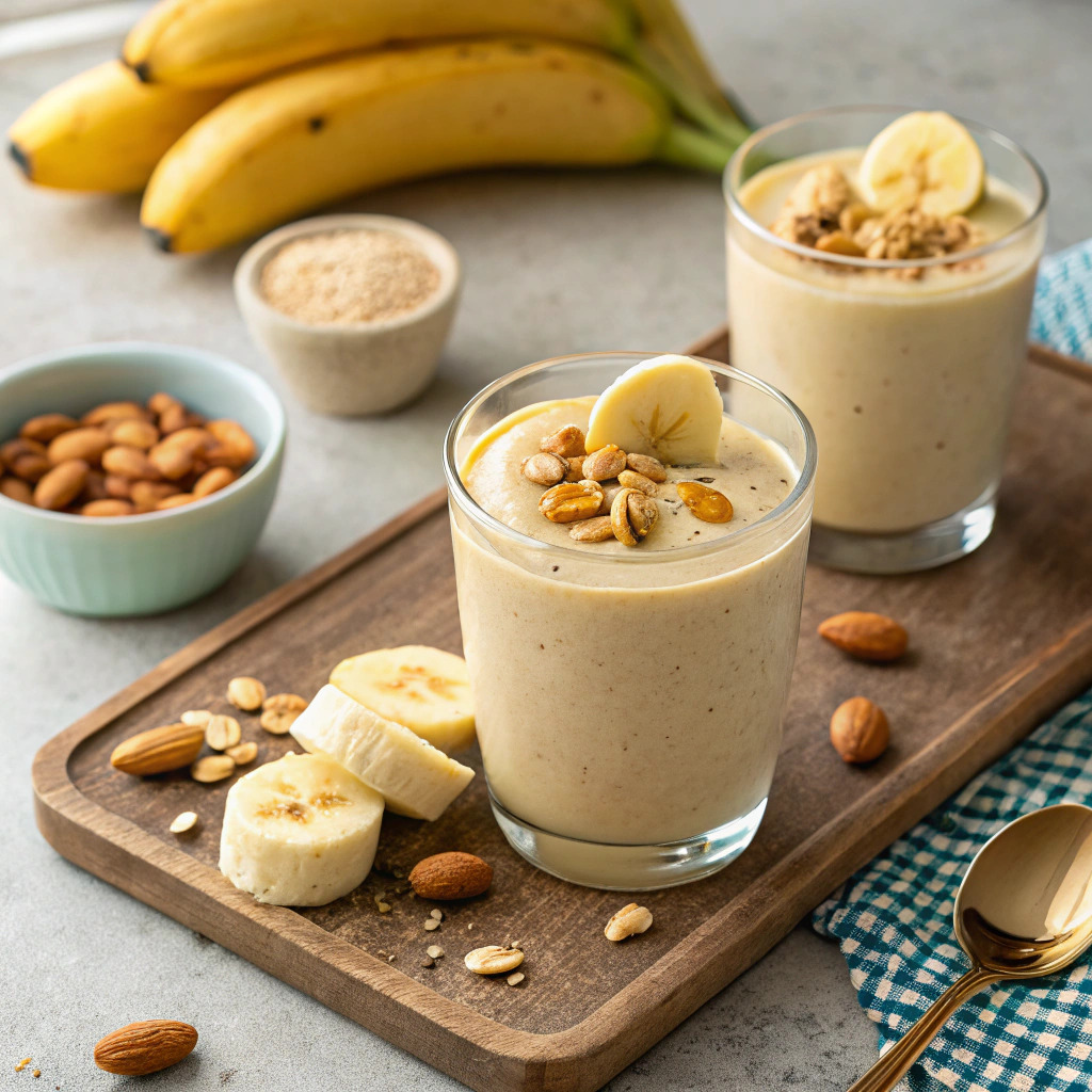 banana peanut butter smoothie recipe – protein packed image 1