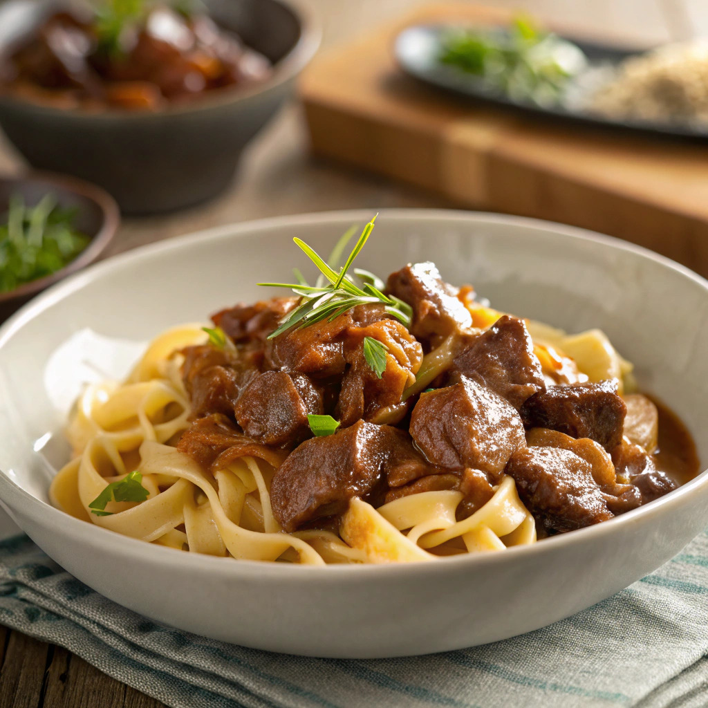 beef tips and noodles recipe – tender and saucy image 1