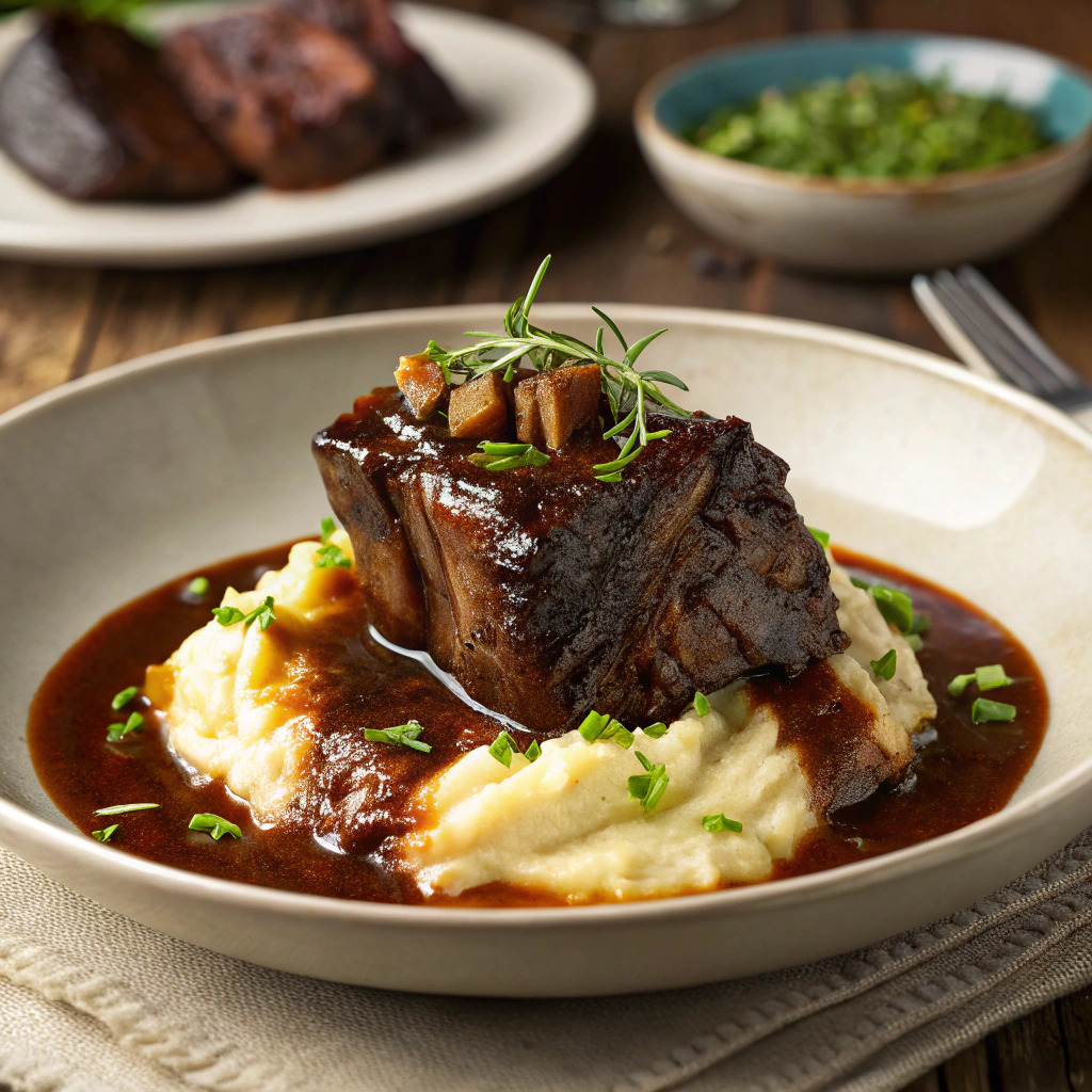 braised beef short ribs recipe – fall off the bone tender image 1