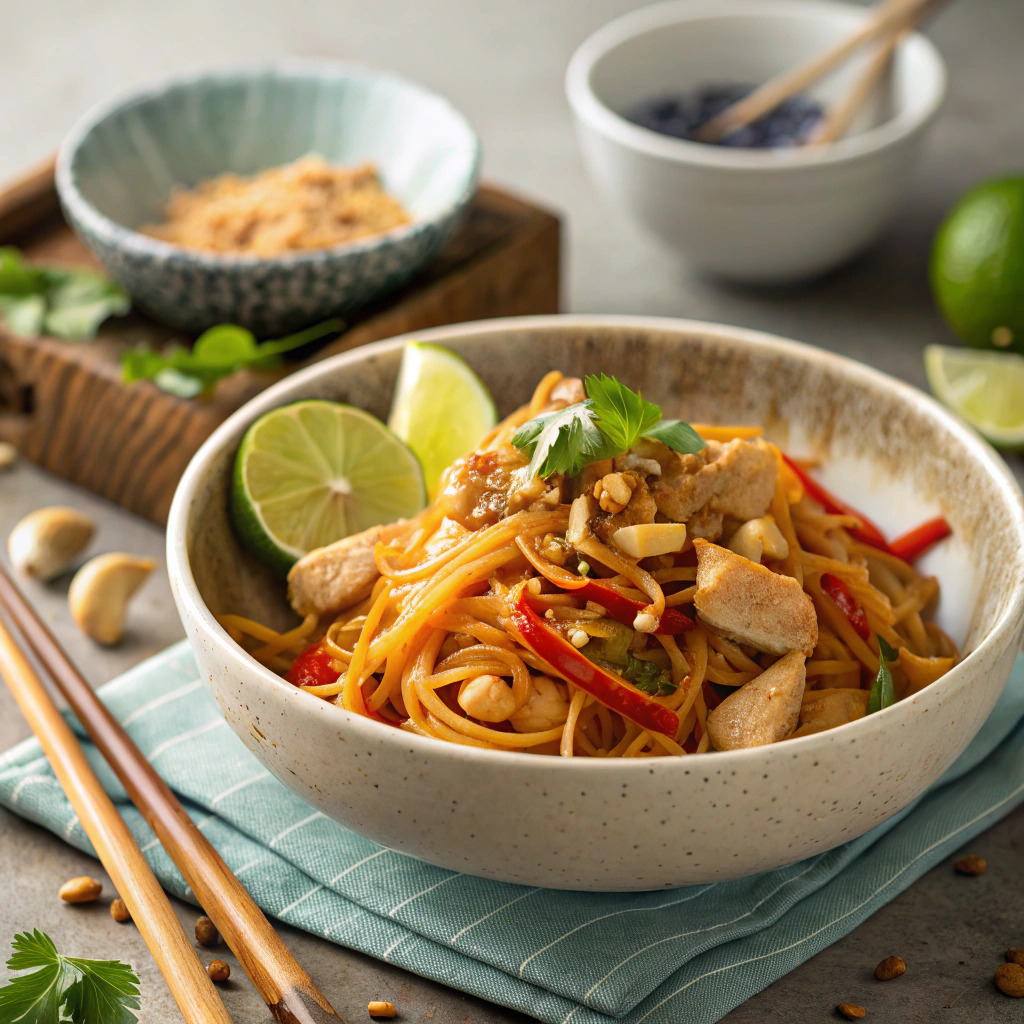 chicken pad thai recipe – authentic sweet and tangy noodles image 1