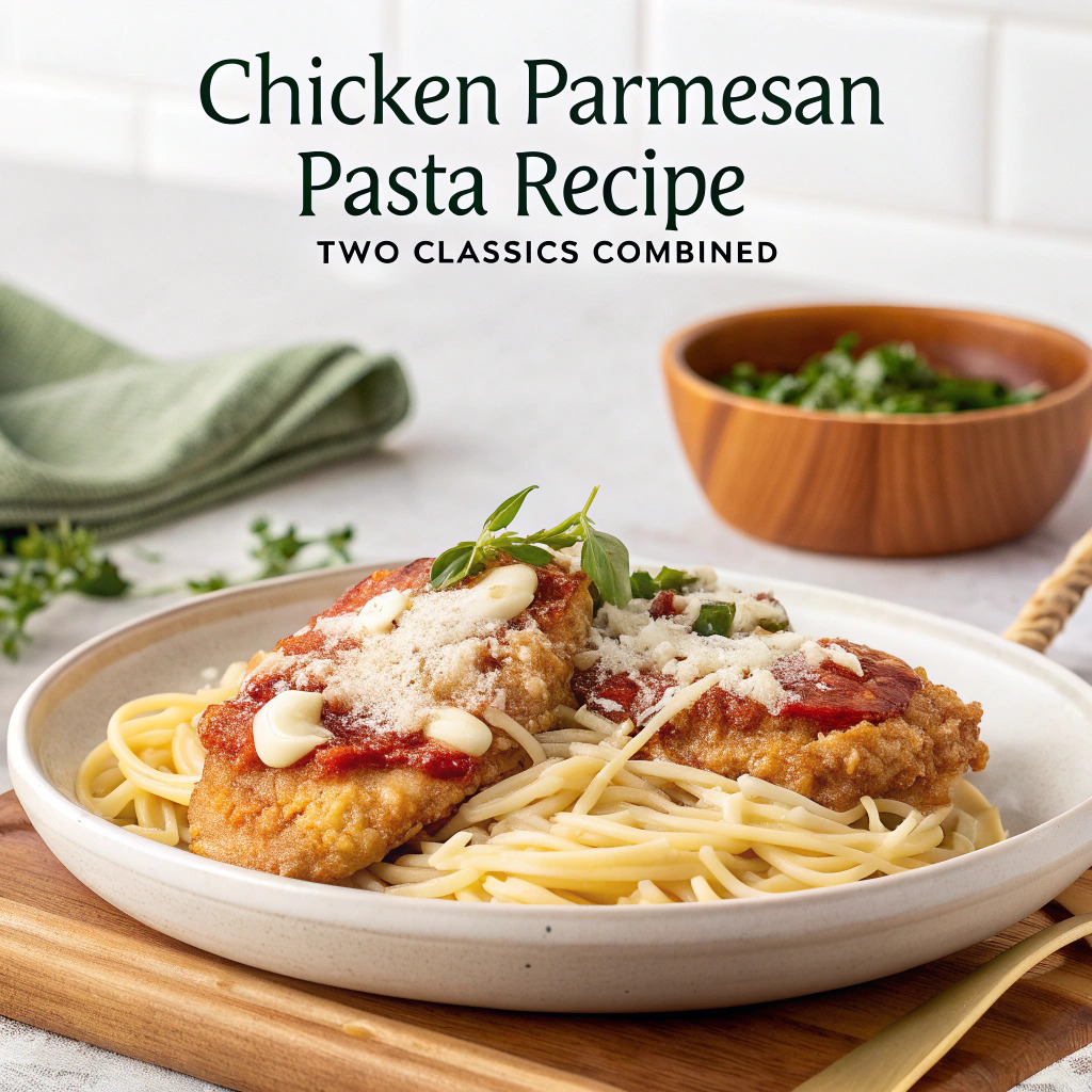 chicken parmesan pasta recipe – two classics combined image 1