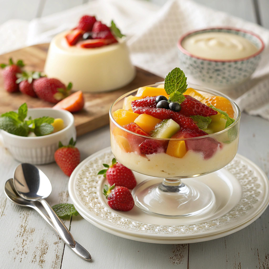 fruit salad with vanilla pudding recipe – creamy and sweet image 1