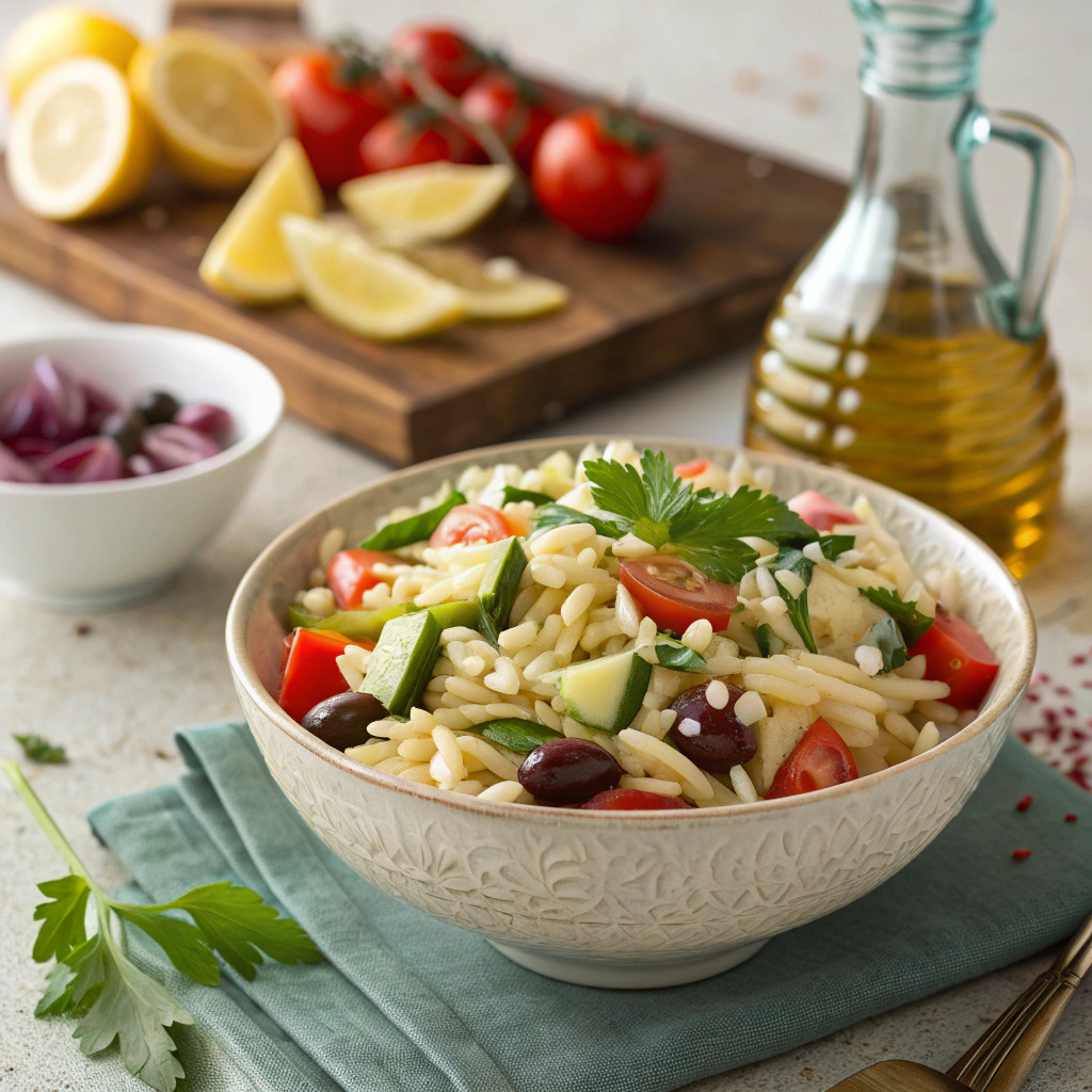 Greek Orzo Salad Recipe – Mediterranean Fresh and Flavorful greek orzo salad recipe – mediterranean fresh and flavorful image 1