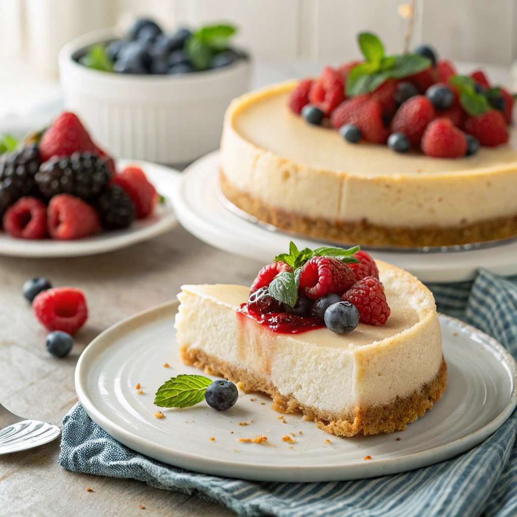 healthy cheesecake recipe – lighter version of the classic image 1