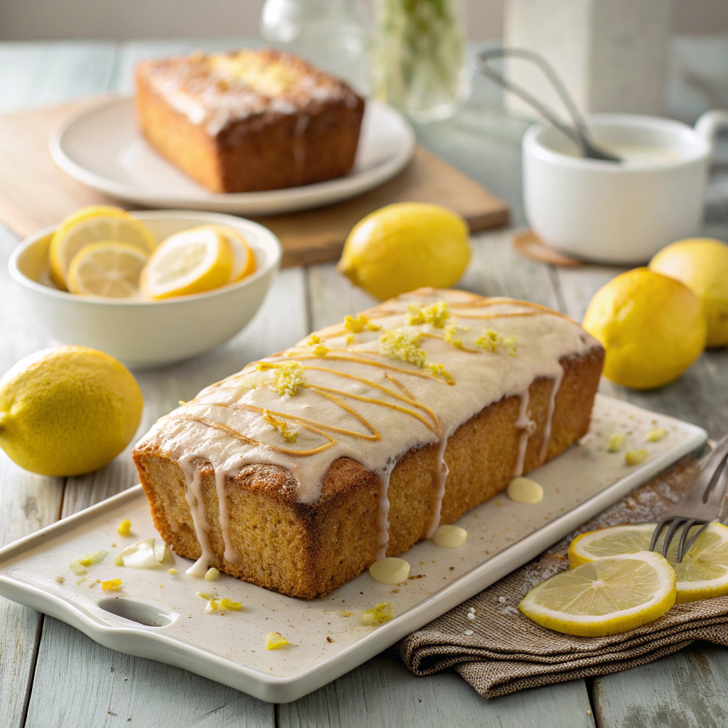 lemon bread recipe – moist with citrus glaze image 1
