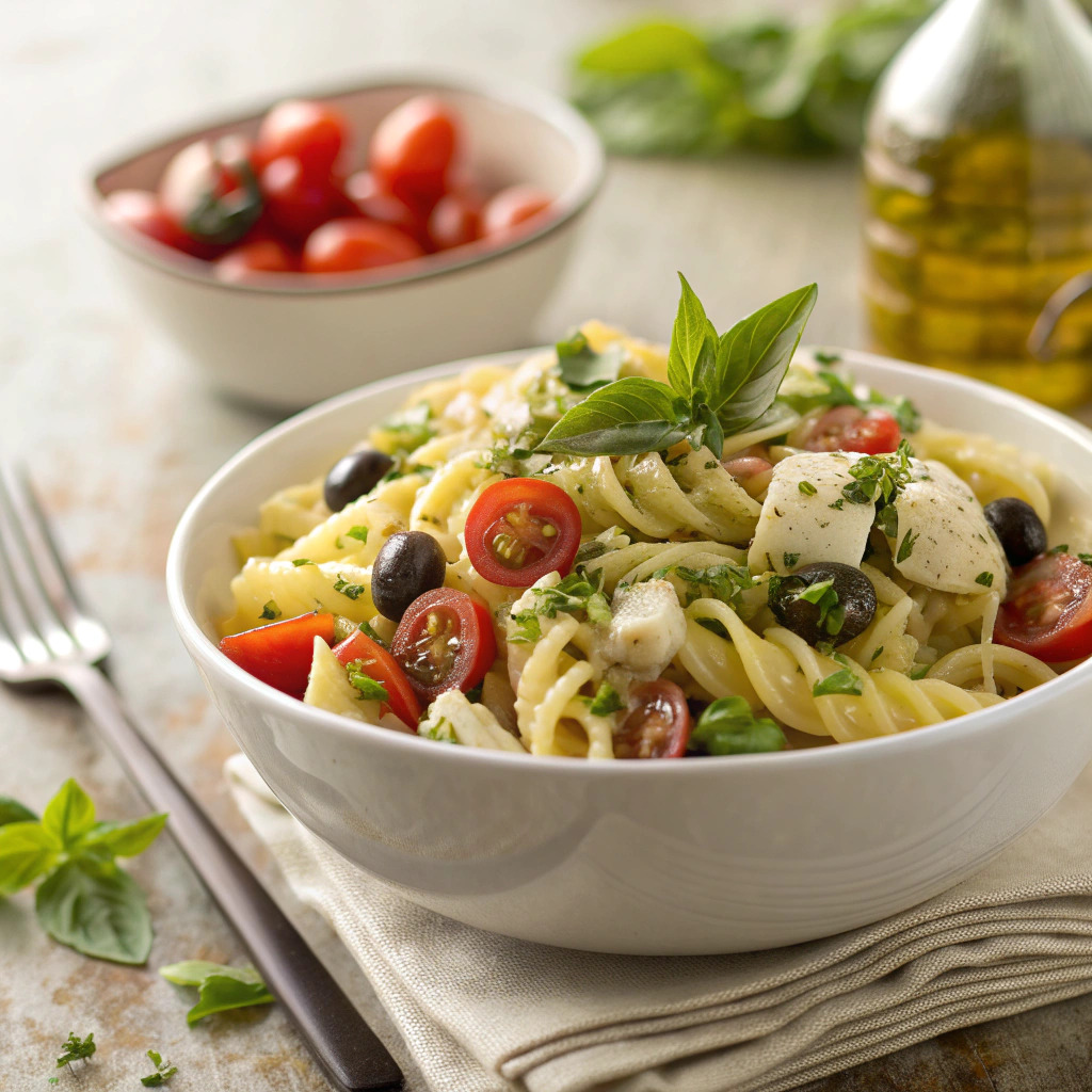 mediterranean pasta salad recipe – fresh and herb filled image 1