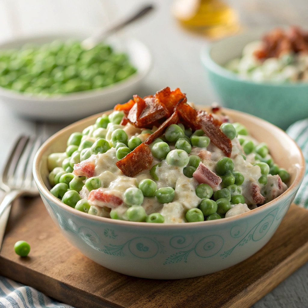 pea salad with bacon recipe – creamy and crunchy image 1