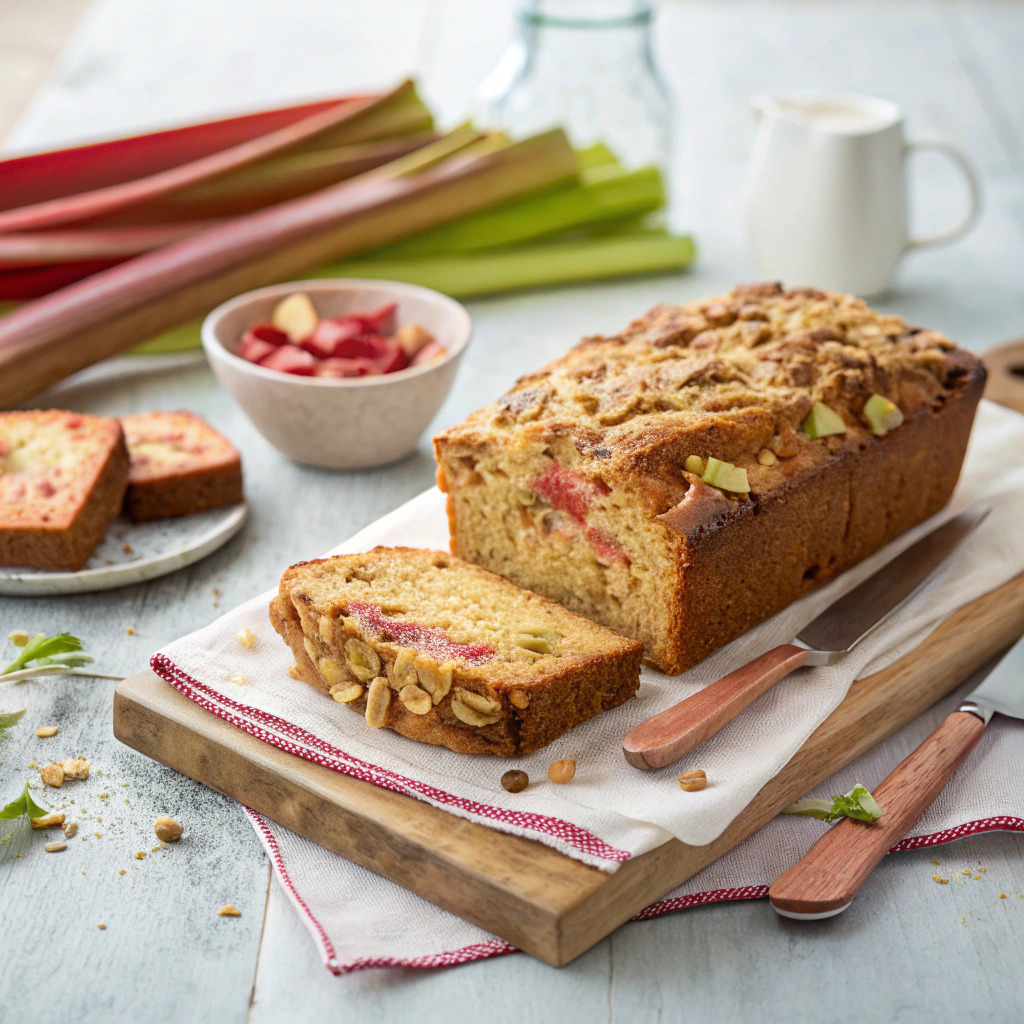 rhubarb bread recipe – tart and sweet loaf image 1