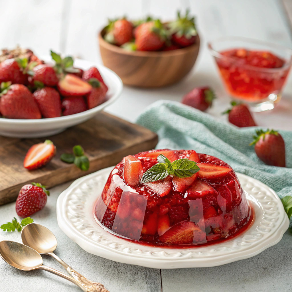strawberry jello salad recipe – retro classic image 1